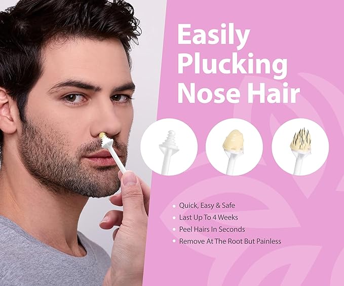 AZAM Hard Wax Beads,Hot Wax Beads,Hair Removal for Full Body4X100G Painless Hard Wax Beans with 10 large applicators 10 smaller ones, 10 nose sticks, Professional Wax Beads for Eyebrow, Bikini