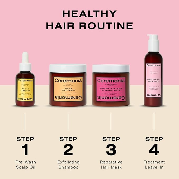 Ceremonia Guava Hair Mask Color Protection and Damage Repair with Agave, 7.8 Fl Oz | 230 mL