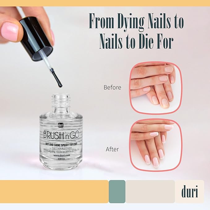 duri Brush’n Go Dry and Shine Speedy Top Coat (Brush'N Go (Pack of 3))