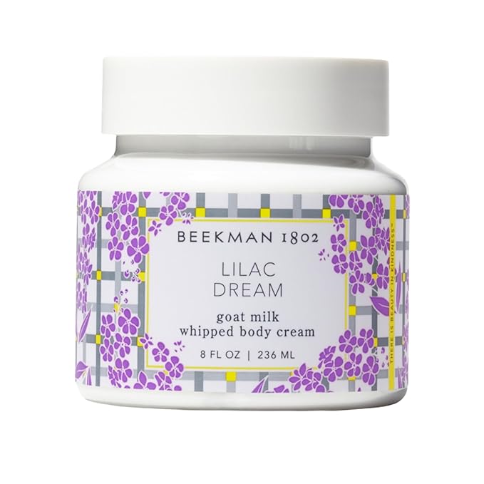Beekman 1802 Lilac Dream Whipped Body Cream - 8 oz - Moisturizes, Soothes & Softens - With Coconut Oil and Mango Seed Butter - No Irritation - Good for Sensitive Skin