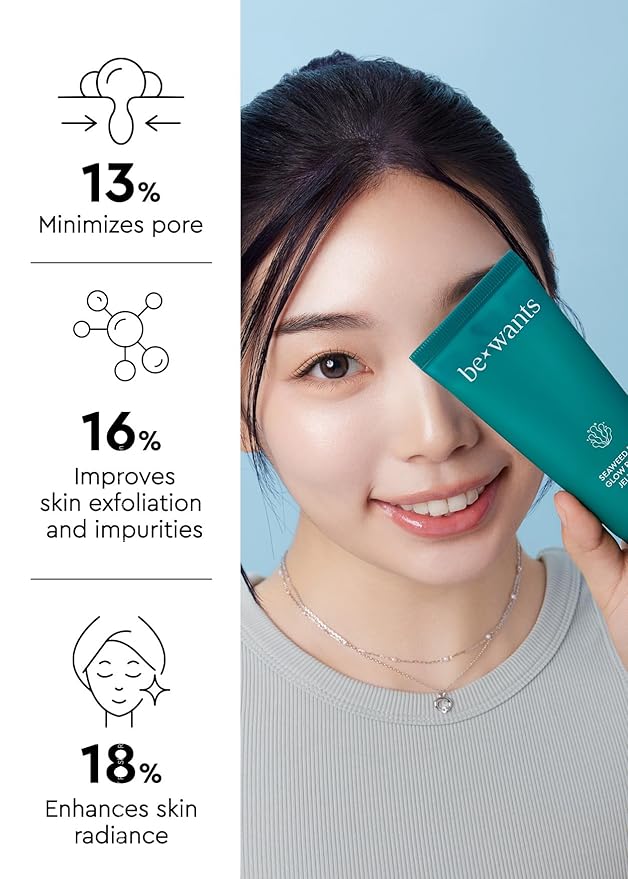 Bewants Seaweed PDRN Peel-Off Wrapping Jelly Mask 3.38 fl oz | Exfoliating Facial Mask with AHA BHA & Niacinamide | Pore Minimizing | Smoother Skin Texture | 1 Pack