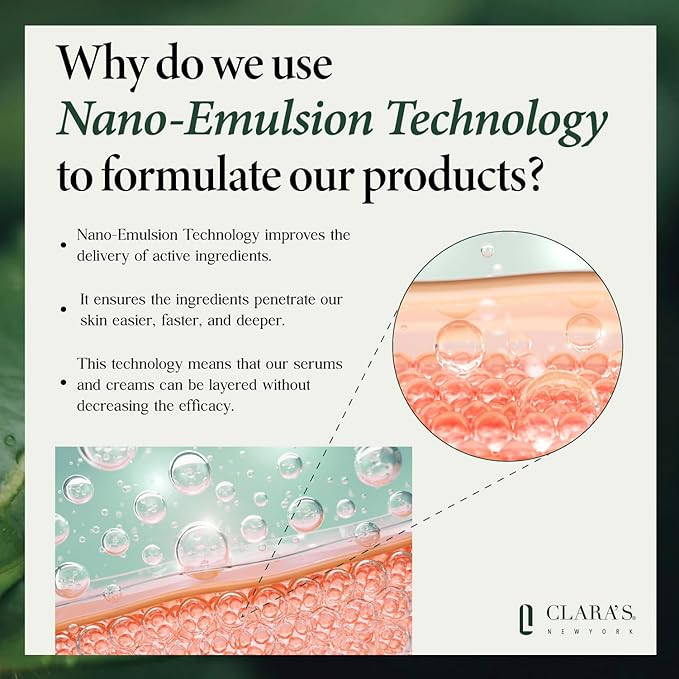 CLARA'S NEW YORK Glycolic Acid Facial Serum with Vitamin E for Exfoliating Smoothing Glowing Face Skin - Made in USA 30ml (1Fl/Oz) (Shea Butter)