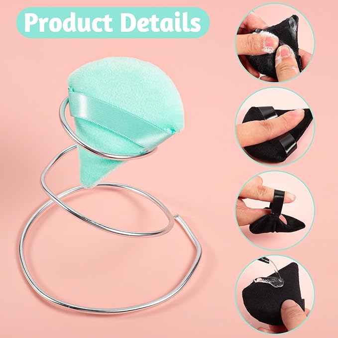 6 Pieces Triangle Powder Puff Soft Makeup Sponge Make Puff for Face Powder Cosmetic Foundation Sponge Makeup Tool