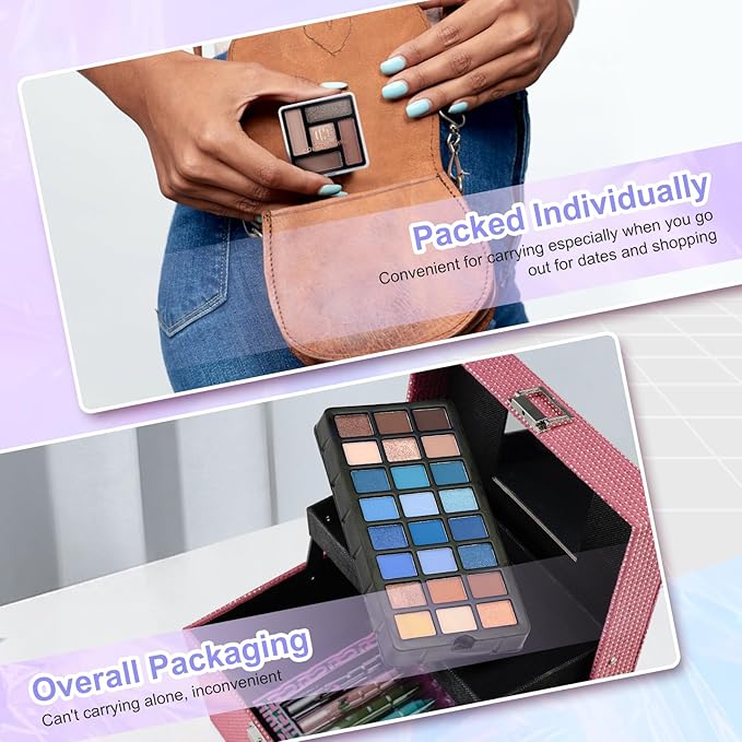 Color Nymph Makeup Kit For Women, Girls Makeup Set For Teens Professional Make Up Kits With Travel Case Full Cosmetics Kit w/ 35 Colors Eyeshadows Lipstick Blush Brushes Lipgloss Mascara