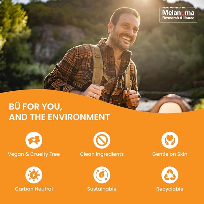 BU SPF 50 Sunscreen Spray for Face and Body, Non Aerosol Spray, TSA Travel Size Sunscreen, Clear, Non Greasy, Water Resistant, for Sensitive Skin, White Sage 1 oz