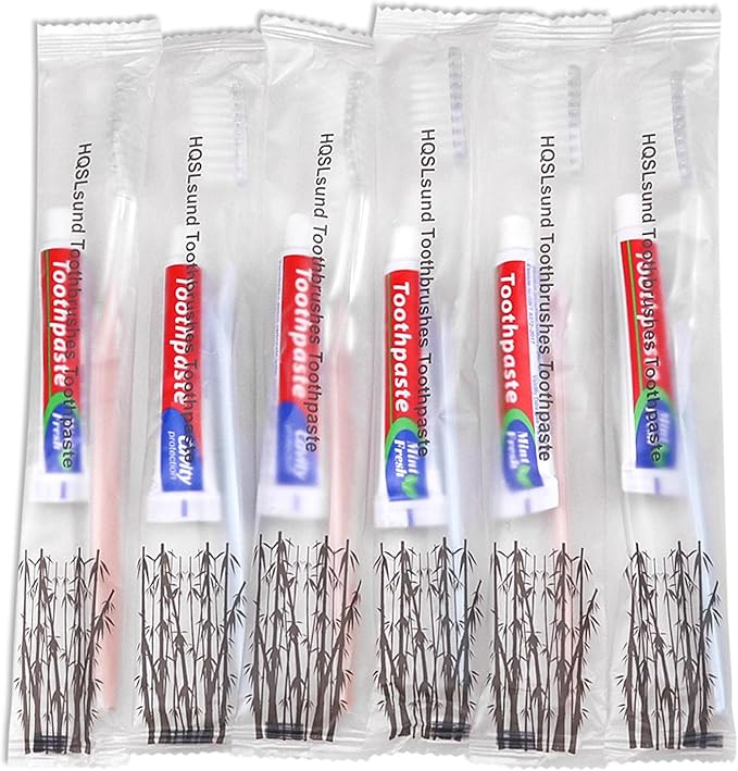 30 pcs Disposable Toothbrushes with Toothpaste Individually Wrapped 2 Colors Bulk Toothbrush and Toothpaste 10g for Homeless,Shelter,AirBnb,Hotel