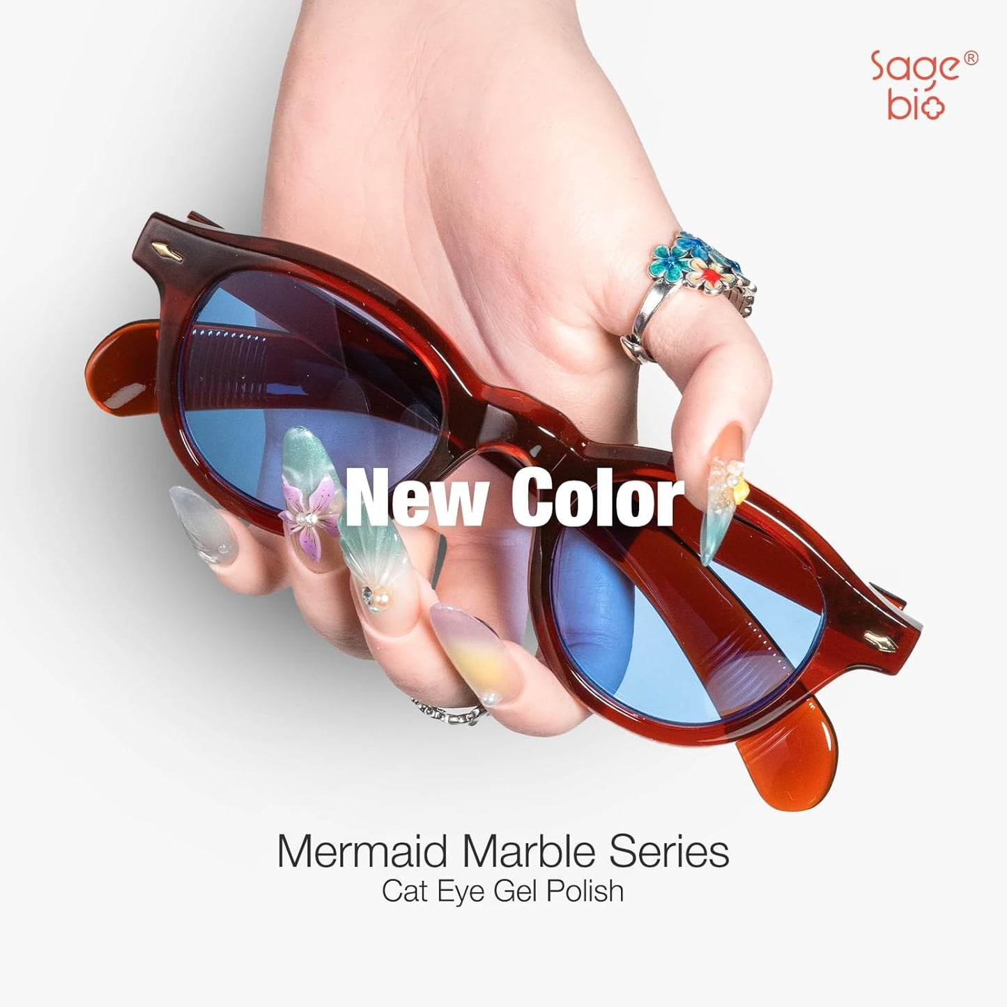 15ml Cat Eye Gel Nail Polish with Magnet Shimmer Glass Bead Effect 01