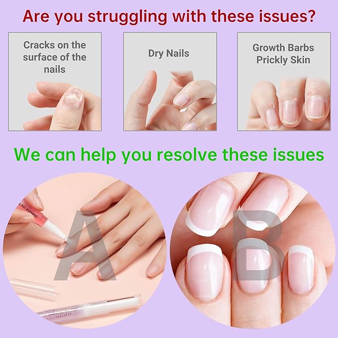 15 PCS Cuticle Oil for Nails, GRUNIL Cuticle Oil Pen for Nail Growth Treatment, Nail Strengthener for Thin Nails and Growth Nail Oil Home Nail Care Kit Pedicure Supplies Manicure Tools