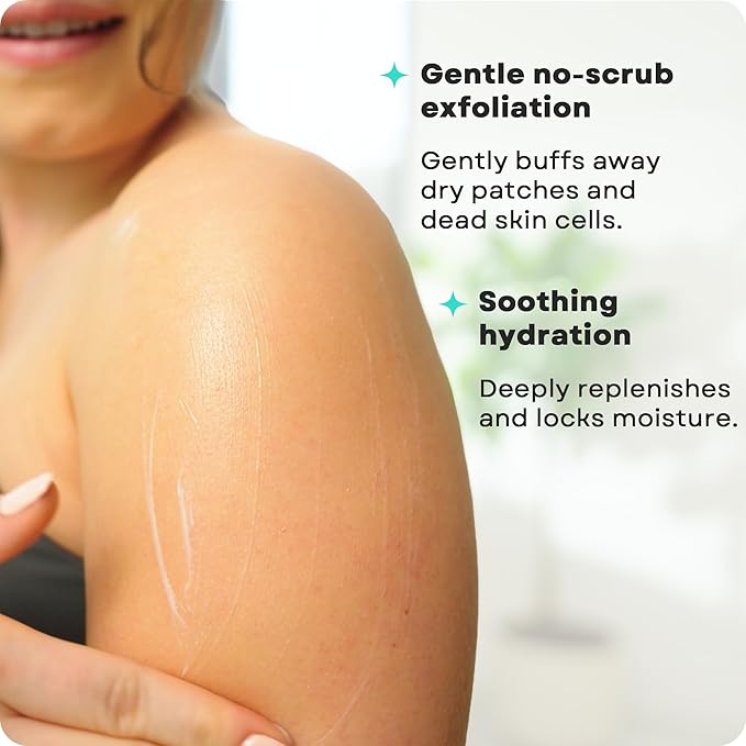 AmLactin Calm & Renew Lotion, 14.1 oz - Therapeutic Body and Face Moisturizer for Sensitive Skin - Exfoliator and Body Lotion for Dry Skin with Lactic Acid AHA and Soothing Ginger Root