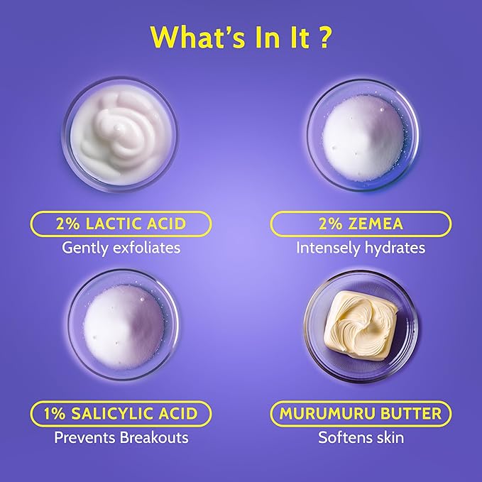 Body Wash Exfoliating For Dry Rough Bumpy Strawberry Skin With 1% Salicylic Acid 2% Lactic Acid And Ceramides For Men And Women 15.9 Fl oz