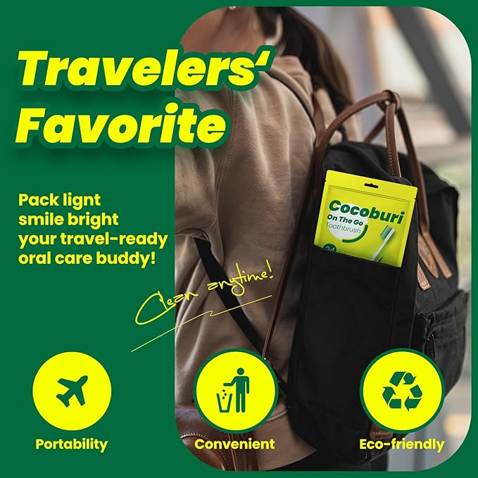 Disposable Mini Travel Toothbrushes，Prepasted On-The-Go Whitening Toothbrushes,Individually Wrapped，Disposable，Prepasted Travel Toothbrushes- Peppermint Flavor -（24-Pack）