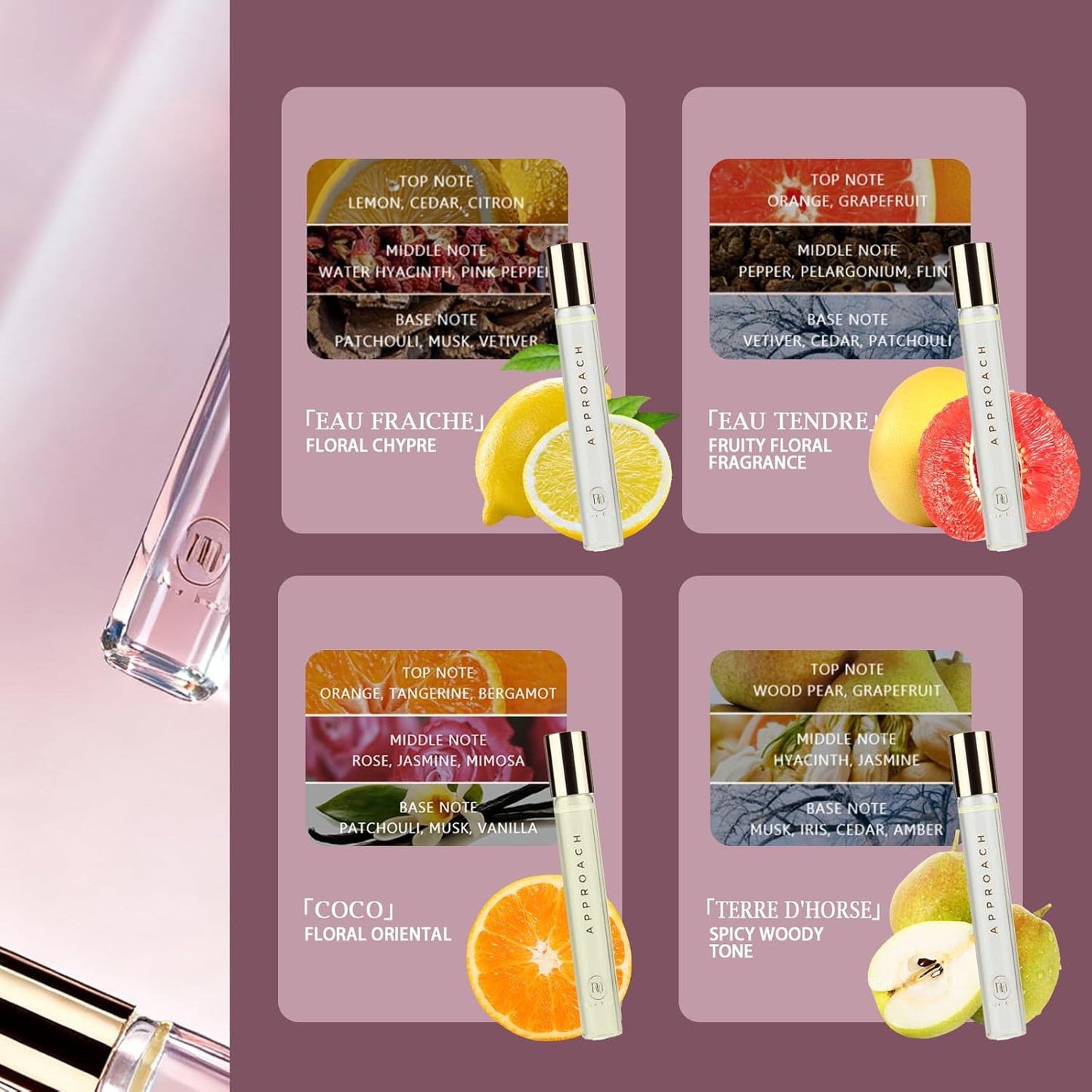 aopoka Roll-on Perfumes for Women & Men 10ml, Long-Lasting Pheromones Fragrances, Enhanced Scents Travel Size, Rollerball Perfume Oil - Orange, Musk, Jasmine, Rose, Mimosa & Vanilla （#3-COCO）