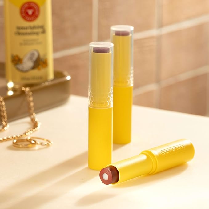 Burt’s Bees Tinted Boosted Balm, Cheeky Cherry, Hydrating Tinted Lip Balm with Vitamin C, E, and F Core, 24 Hour Lip Moisturizer with Responsibly Sourced Beeswax, 100% Natural Origin, 1 Count, 0.16oz