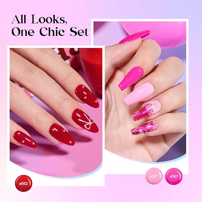Beetles Gel Nail Polish Set, 25 Colors Color Dairy Polish Kit, Nude Black Brown Red Color Gel Nails with Base Coat Glossy & Matte Top Coat Colorful Bottles DIY Salon Nail Manicure Kit Gifts for Women