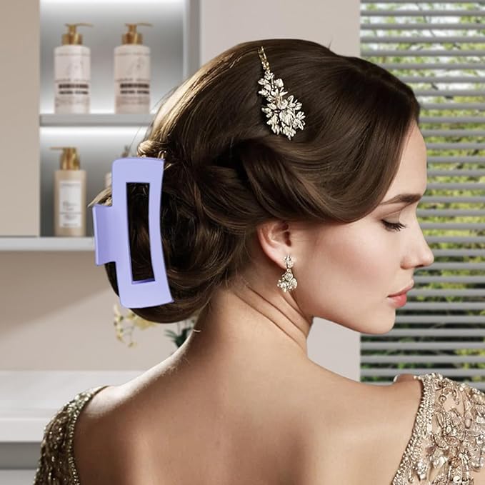 7 Pcs Spa Set, Facial Headband and Wristband Set, Skincare Accessories, College Style Girl Gift, Hair Accessories for Women and Girls (Purple)