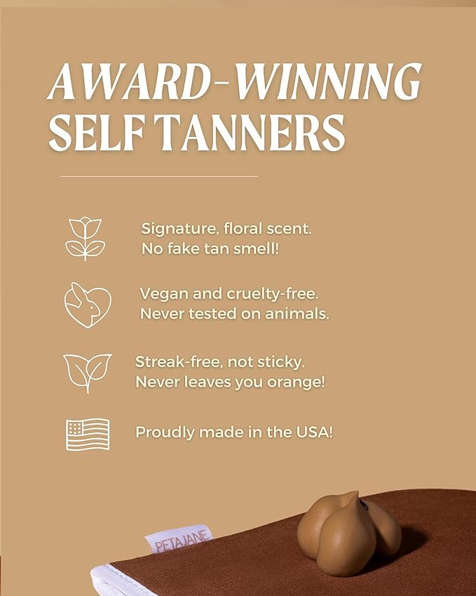 Bronzing Mitt and Medium Tanning Mousse - Made in the USA - Sunless Tanner for a Natural Glow