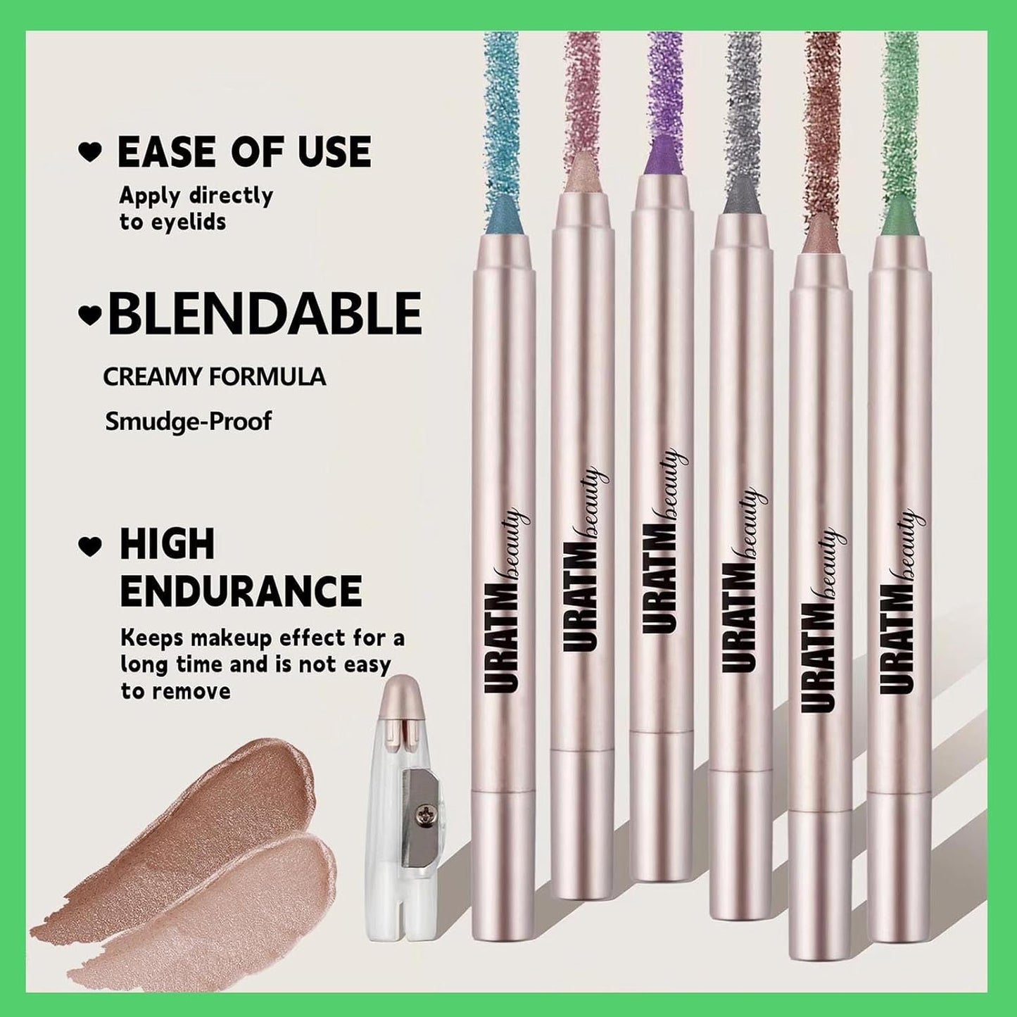 Blue Eyeshadow Stick, Blendable Creamy eyeshadow Eye Brightener Stick, Waterproof Eyeshadow Pencil Long Lasting Crayon, Smooth Shimmer Eye Shadow Highlighter Eye Liner Makeup.#B05 blue shimmer