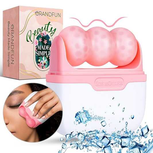 Christmas Gifts for Her Travel Ice Roller for Face and Eye - 2 in 1 Skincare Face Roller Facial Massager Beauty Skin Care Tools Travel Essentials Mothers Day Gifts for Mom Women Wife Girls Adults