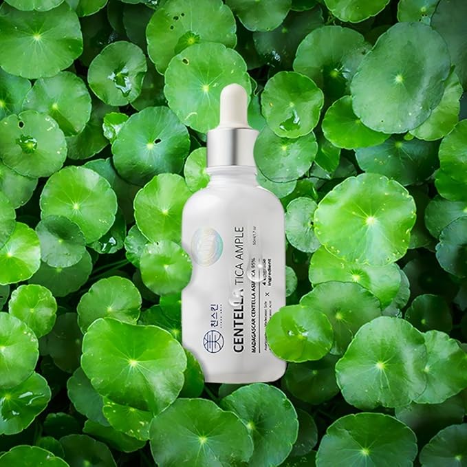 CRAZY SKIN Centella Tica Ampoule Serum 3.4 fl. oz. (100ml) - Natural Ingredients for Damaged, Troubled & Sensitive Skin, Redness Relief, Madecassic Acid Facial Serum Made in Korea