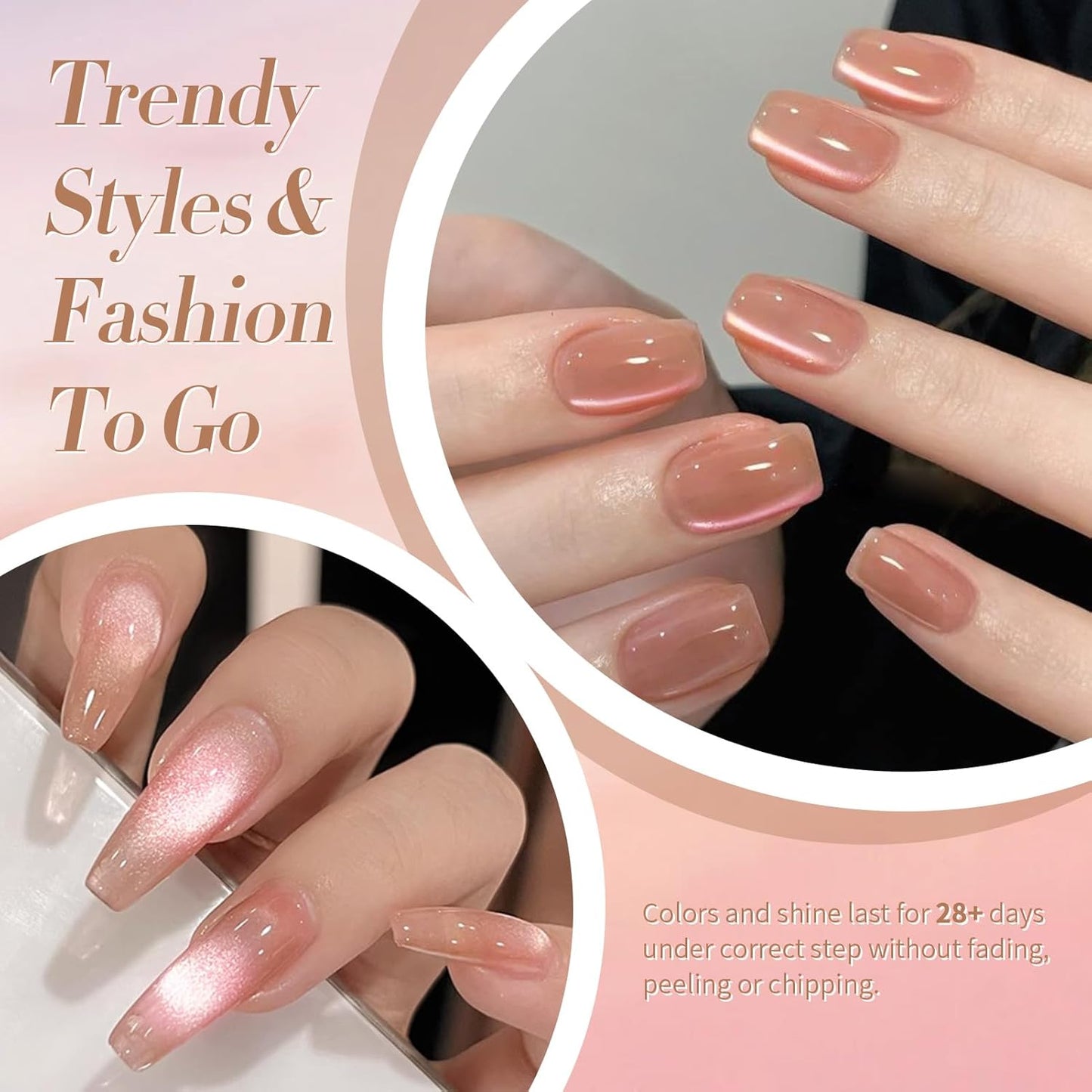 BORN PRETTY Cat Magnetic Eye Gel Nail Polish Crystal Light Vei Magnetic Gel Polish Nail Art Manicure DIY at Home 15ML