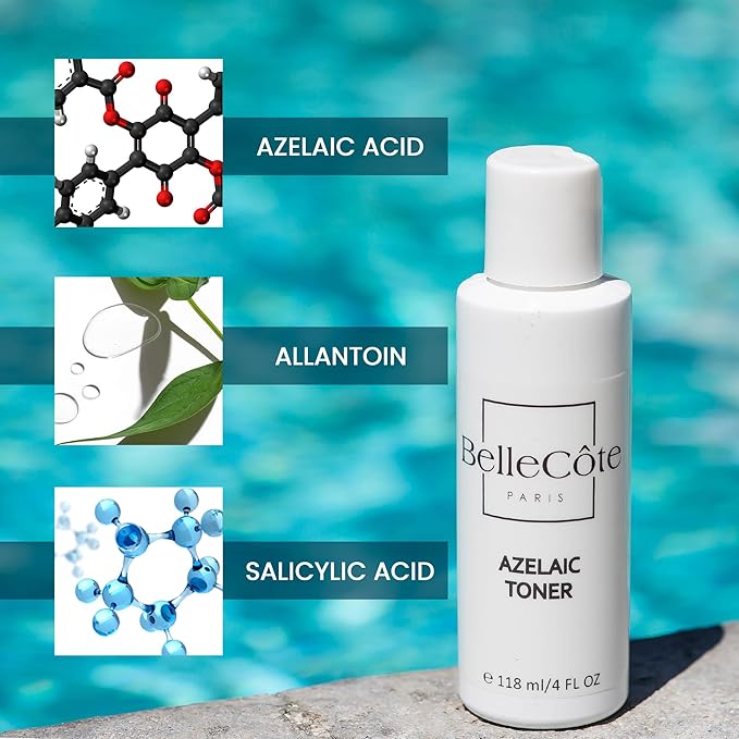 Azelaic Acid Acne Treatment Toner -10% Azelaic + 2% Salicylic Acid Serum for Face - Rosacea & Blackhead Care Best Acne Treatment for Women - Oil Control for Clear Skin - 4oz
