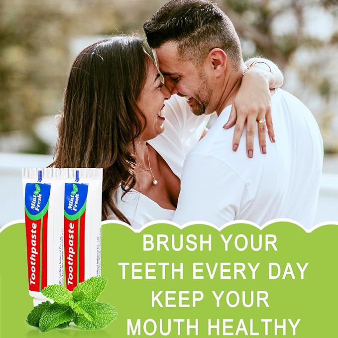 15 Tubes Bulk Travel Size Toothpaste,Miniature 0.88oz(25g) Small Toothpastes Travel Size Bulk 1.3x3.93 inches Peppermint Mini Disposable Toothpaste for Hotel,Guests,Homeless,Charity