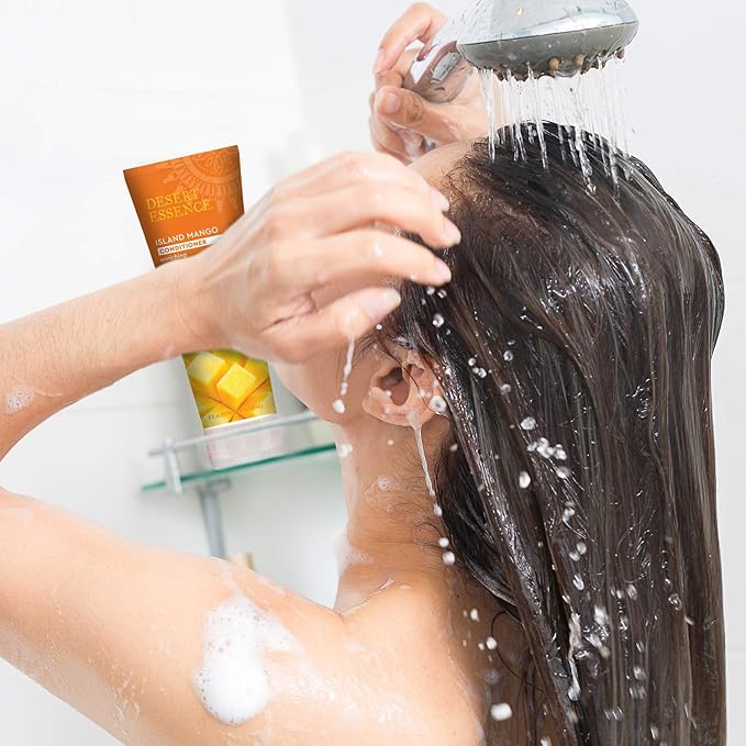 Desert Essence Island Mango Conditioner - 8 Fl Ounce - Enriching - Detangles Hair - Naturally Moisturizes - Soft & Supple - Refreshing - Smooth & Silky - Shea Butter - Jojoba Oil