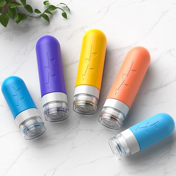19 pack Travel Bottles for Toiletries, TSA Approved Silicone Travel Size Containers for toiletries Set, Refillable & Leakproof Travel Bottles Kit Travel Size Bottles