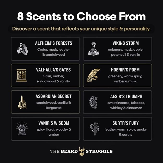 The Beard Struggle Men's Body Wash Aesir's Triumph - Platinum Collection - Skin Cleaning Agent - Natural Body Wash - Shower Gel Liquid Soap - 240 mL / 8 US. fl. oz.