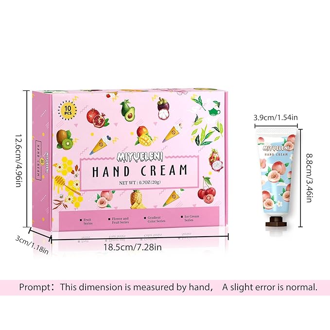 10 Pack Hand Cream Gift Set, Natural Plant Scents, Moisturizing Hand Lotion Gift Set, Gifts for Women, Birthday, Mother's Day, Valentine's Day, Christmas, Thank You Gifts Travel Size