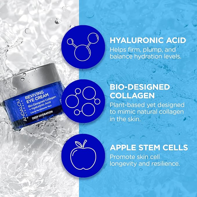 Andalou Naturals Deep Hydration Reviving Eye Cream, 0.45 Oz