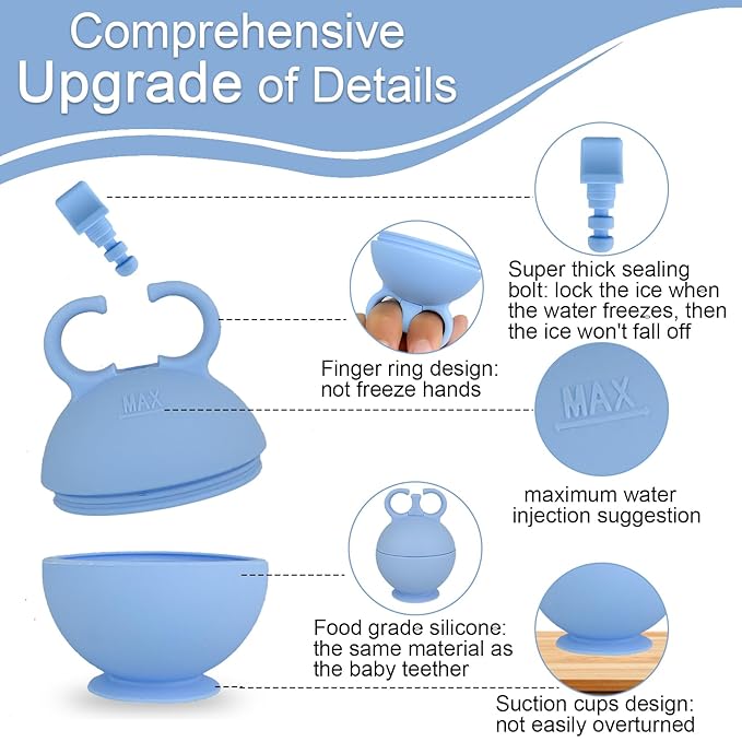 2 Pack Ice Roller for Face, Ice Face Roller for Eye Neck Body, Ice Cube Roller Massager Gua Sha Tool, Eliminates Puffiness, Reusable Facial Ice Mold, De-Puff Eye Bags, Women Skincare (Blue and Green)