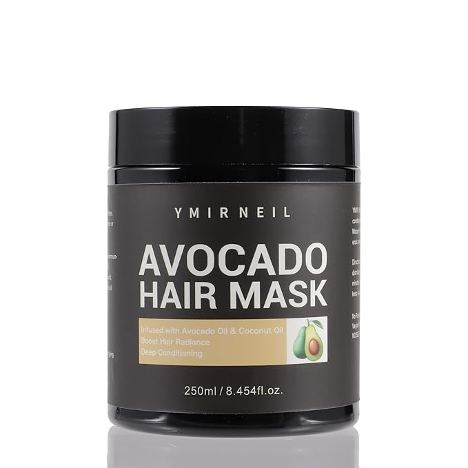 Avocado Hair Mask, 8.45 fl oz, with Avocado & Coconut Oil, for Hair Radiance &Damaged Hair Deep Conditioning