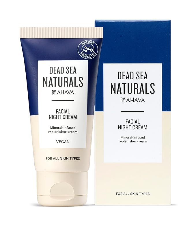 Dead Sea Naturals Facial Night Cream - Calming cream for face & neck, moisturizes, nourishes skin overnight, helps strengthen against daily aggressions, with exclusive Dead Sea Minerals, 1.7 Fl.Oz