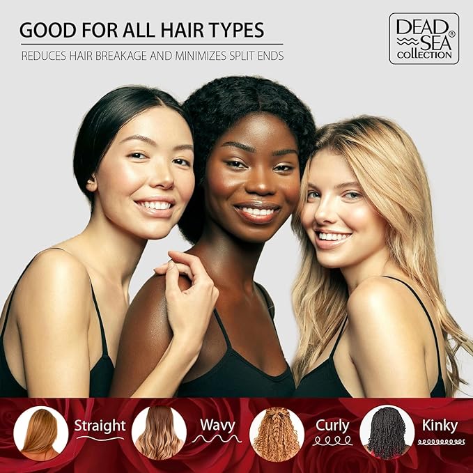 Dead Sea Collection Keratin Hair Mask - Repair, Strengthening and Hydrating Treatment for Damaged Hair - with Nourishing Dead Sea Minerals and Keratin - 16,9 Fl. Oz