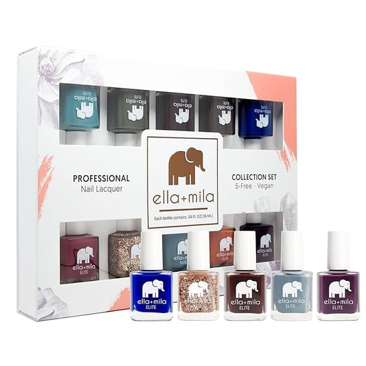 Ella+mila Professional Nail Polish Set - Quick Dry & Long-Lasting, Chip Resistant Nail Polish Kit (Elite Collection A 10 Pack - 0.45 fl oz each)