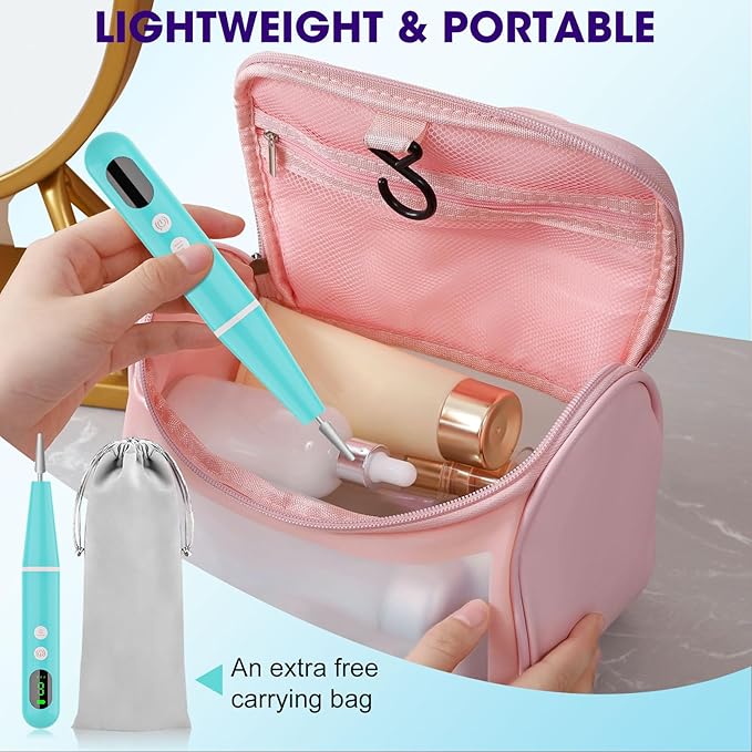 Cordless Nail Drill, Super Lightweight Electric Nail File, Low Noise Electric Nail Drill with 9 Speed & LCD Display, Wireless Toenail Grinder for Thick Nail Toenail Cuticle Human Women Baby Pets