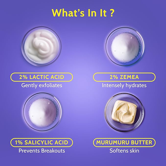 Body Wash Exfoliating For Dry Rough Bumpy Strawberry Skin With 1% Salicylic Acid 2% Lactic Acid And Ceramides For Men And Women 7.9 Fl oz