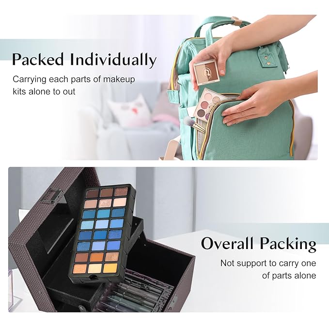 All In One Makeup Kit For Girls, Beginner Makeup Kit For Teens Make up Kit For Little Girls Full Set Make Up Kits For Women Cosmetic Set 18 Color Eyeshadow Eyeliner Lipgloss Blush Mirror - Green