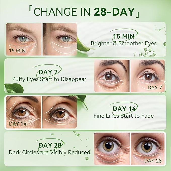 BREYLEE Aloe Vera Eye Masks– 60 Pcs - Puffy Eyes and Dark Circles Treatments – Look Younger and Reduce Wrinkles and Fine Lines Undereye, Improve and Firm eye Skin - Pure Natural Material Extraction