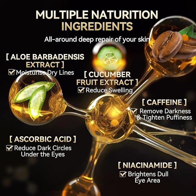 BREYLEE Renewal Care Kit with Aloe Vera Eye Masks – 60 Pcs & Renewing Serum, Under Eye Patches For Puffy Eyes,Hydrates, Improves And Firms The Eye Area, Suitable For Both Women And Men