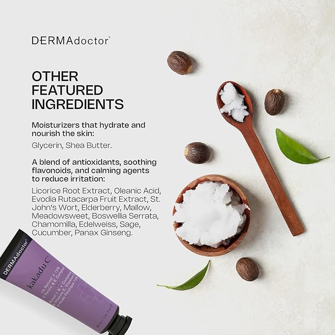 DERMAdoctor Retinol Cream for Face - Stable Vitamin C & E, Ferulic Acid Anti Aging Face Cream 1% Retinol Vitamin C Facial Moisturizer Night-Cream for Dullness, Discoloration, Fine Lines, & Wrinkles