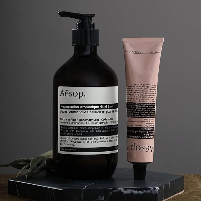 Aesop Resurrection Aromatique Hand Wash + Hand Balm Set | Cleansing, Skin Softening, Hydrating | 16.9 oz + 2.6 oz