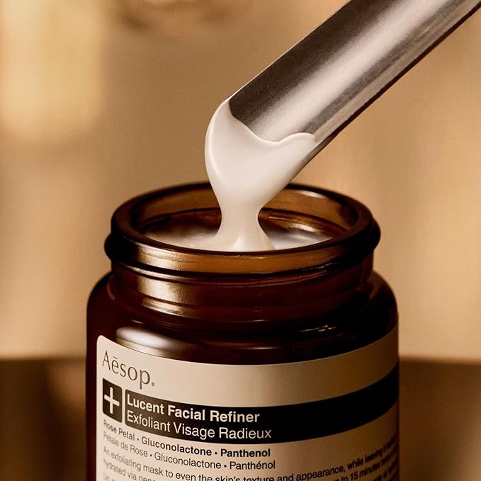 Aesop Lucent Facial Refiner | Daily Exfoliating Gel with Lactic Acid & Vitamin C – Brightens, Smooths & Renews Skin | 2.1 oz
