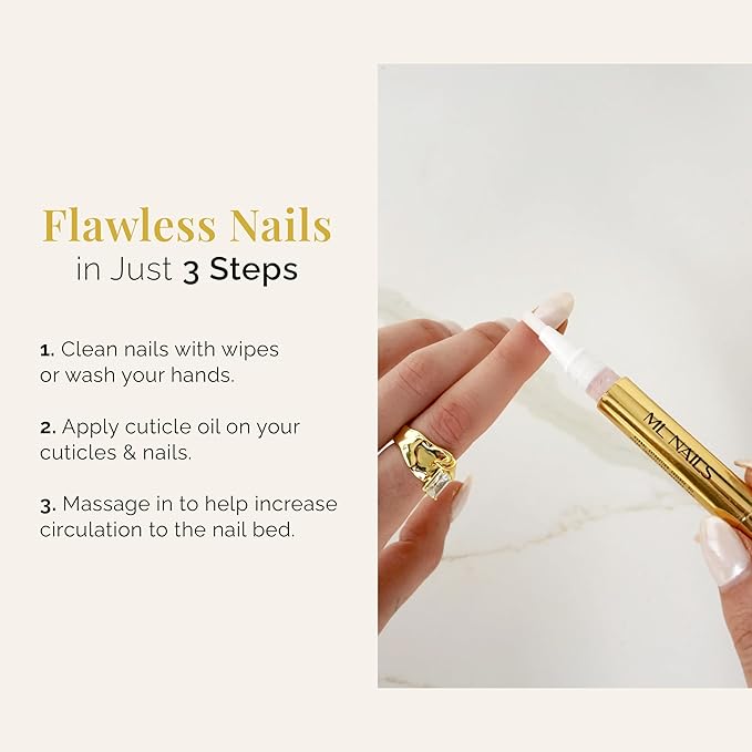 Cuticle Oil Pen for Nails - Moisturizing Nail Strengthener with Jojoba Oil, Vitamin E, & Vitamin B for Cuticle Repair - Quick-Absorbing Cuticle Softener & Nail Protector Rose, 3mL