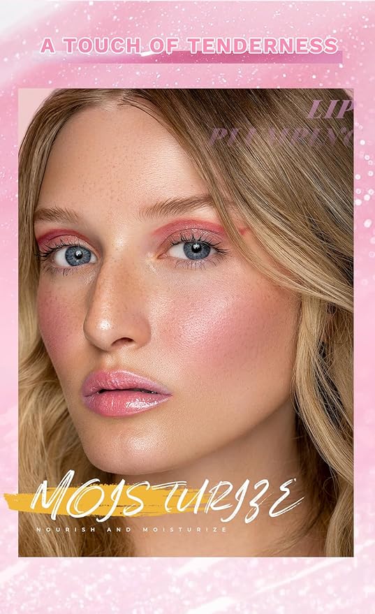 6PCS Color Changing Lip Oil Light Lipgloss Set, Moisturizing Hydrating Lip Glow Oil Lip Gloss Kit High Shine Lip Plumping Glass Finish Lip Gloss Liquid Lipstick for Women (Set D)