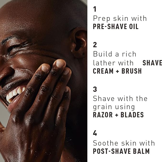 Bevel Shaving Kit for Men, Includes Safety Razor with 40 Replacement Blades, Luxury Shaving Brush, Pre Shave Oil, Shave Cream and Balm (Packaging May Vary)