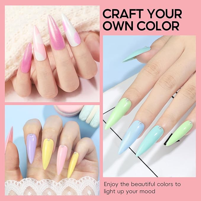 52pcs Gel Nail Polish Kit with U V light 35 Summer Colors Gel Nail Polish Set Cream Color Collection 5PC Top Base Coat Nail Art Manicure Kit for Beginners with Everything Gifts for Women