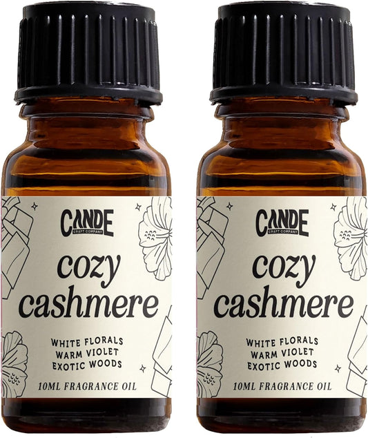 CANDECraftCo Premium Fragrance Oil – Diffuser Oils Fragrances Scented for Home, Candle Soap Making Supplies, Aromatherapy Blends for House (0.34 Fl Oz) (2-Pack, Cozy Cashmere)