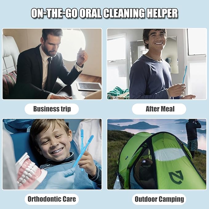 Disposable Toothbrushes with Toothpaste Adult Pre-Pasted Disposable Toothbrushes Travel Toothbrushes with Toothpaste Bulk Toothbrushes Waterless Toothbrush Individually Wrapped Mint-100Pcs